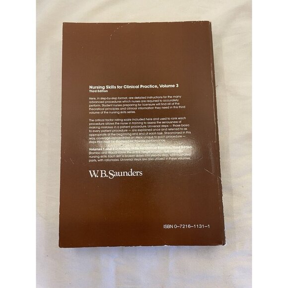 Nursing Skills Vol 3 HC Beverly Rambo 1982 Vtg Textbook Student RN Med - Picture 2 of 12